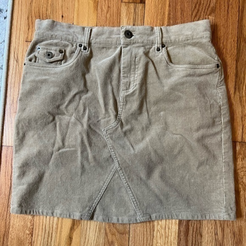 90s Y2K Tan‎ Corduroy Mini Skirt Tint